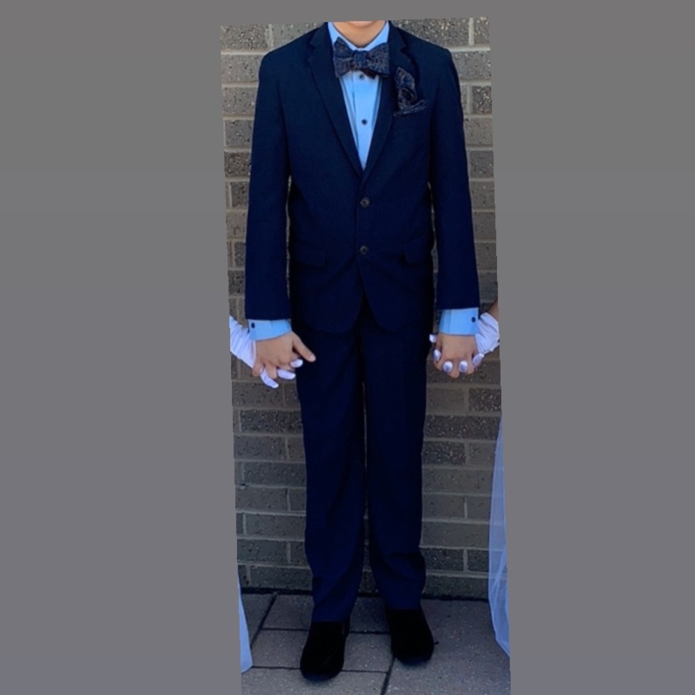 Boys’ Calvin Klein Striped Suit